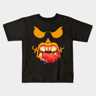 funny mouth and eyes pattern Kids T-Shirt